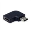 Adapter VALUE, USB 3.2 Gen 2, typ C - C, M/F, kąt 90, czarny
