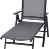 Siena Garden Tauro S83267 Składany leżak aluminium antracytowy (matowy), szary