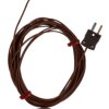 Hermetycznie uszczelniona termopara T średnica 7/0.2mm długość 5m -75 → +260°C Wtyk miniaturowy RS PRO