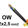 Przewód OW 2x2,5 mm2 (300/500V) gumowy warsztatowy H05RR-F (krążki 100m) G-013010 TELEFONIKA