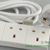 Listwa zasilająca angielska 4 gniazda kabel 3m wtyk UK 13A