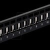 43326 10“ Keystone Patch Panel 12 Port metal black