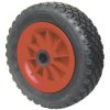 Kółko do wózka, Pneumatyczne, Poliuretan, Czarny, Czerwony, obc.: 120kg, śred.: 260mm, szer.: 78mm