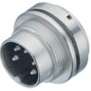 Panel plug, 5 pole, solder cup, screw locking, straight, 09 0115 00 05