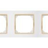 Santra Ramka Potrójna Biały/Złoty 4173-27