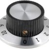 Gałka ze skalą do potencjometru na oś 6,35mm - 37x15mm - skala 0-10 - RN-114A