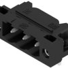 Pin header, 3 pole, pitch 5.08 mm, angled, black, 1780420000