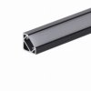 Profil led Corner 1m czarny z osłoną mleczną MLF