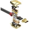 LINDY 37864 HDMI Cable HDMI-A plug, HDMI-A plug 5.00 m Grey 4K UHD HDMI cable
