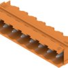 Pin header, 8 pole, pitch 5.08 mm, angled, orange, 1154830000