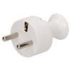 Wtyczka prosta 2P+Z. biała WT-31/BIAŁY