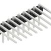 Pin header, 10 pole, pitch 2.54 mm, angled, black, 10056209