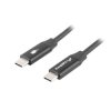 Kabel USB-C M/M 2.0, Premium QC 4.0 PD 60W 0,5m czarny