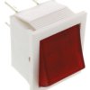 Przełącznik kołyskowy Wł.-wył. podświetlany 16 A DPST Czerwony Arcolectric (Bulgin) Ltd