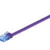 Kabel płaski Patchcord CAT 6a U/UTP RJ45/RJ45 1m fioletowy