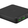Wieloportowa ładowarka biurkowa USB-C PD GaN (65 W) czarny 2x...