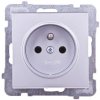 SONATA Gniazdo pojedyncze z/u srebro mat GP-1RZ/m/38