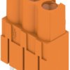 Pin header, 3 pole, pitch 5.08 mm, straight, orange, 1630720000