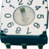 Encoding rotary switch, 10 pole, BCD-Real, straight, 100 mA/5 VDC, SH-7010MB
