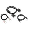 Kabel KVM, Gniazdo 3,5 mm, DVI-I, USB A - Gniazdo 3,5 mm, DVI-I, USB B, kolor: Czarny, Trendnet