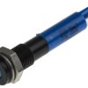 Lampka kontrolna do montażu panelowego 24V dc, niebieska 6mm LED Końcówka lutownicza RS PRO