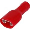 Konektor płaski żeński w pełnej izolacji 6.3mm 0.8mm 0.5-1.5mm² - końcówka kablowa z tulejką miedzianą SGE