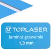 Laminat grawerski 1,3mm niebiesko/biały 812 formatka 300x200mm 30x20cm do obróbki laserowej