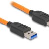 Kabel DeLOCK USB 5 Gbps USB typu A męski na USB typu A męski do fotografowania tetheringowego 1 m pomarańczowy