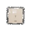 Przycisk 1-biegunowy światło z podświetleniem, beżowy, Sedna Design i Elements SDD112132L