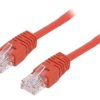 Patch cord U/UTP, Cat 5e, RJ45 wtyk z obu stron, linka, CCA, 0,5m PP12-0.5M/R