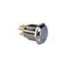 Velleman Stainless Steel SPDT Push Button with Blue Ring