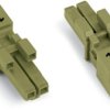Socket, 2 pole, push-in, 1.5 mm², light green, 890-262