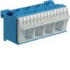 Blok samozacisków neutralny niebieski 4x16+14x4 mm2 szerokość 75mm QuickConnect KN18N HAGER