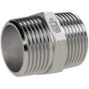 Double threaded nipple, L 38 mm, 20 bar, stainless steel, for pipe systems, 118878