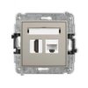 ICON Mechanizm gniazda pojedynczego HDMI 2.0, 4K + gniazda komp. poj. 1xRJ45, kat. 6A, 8-stykowy taupe 60IGHK-46A
