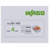 WAGO COMPACT 221-412 Szybkozłączka 2x 0,2-4,0mm2 uniwersalna (na drut / na linkę) 450V/32A ORYGINALNA 100szt.