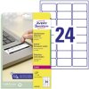Avery-Zweckform L6146-20 NoPeel Security Labels 63.5x33.9mm 480 Labels White