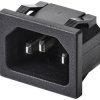 TRU COMPONENTS TC-10088384 Złącze męskie IEC C14 złącze męskie do wbudowania pionowego Łączna ilość styków: 3 10 A czarn