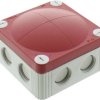 Skrzynka przyłączeniowa Wiska COMBI 308/RD, IP66/IP67, (D x S x W) 85 x 85 x 51 mm, szaro-biały (ral 7035), czerwony, 1