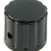Pokrętło potencjometru oś: 6.4mm średnica: 21mm Okrągłe Plastik Czarny RS PRO