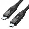 UNITEK Kabel USB 4.0 typ-C / typ-C 8K (wtyk / wtyk) Power Delivery 100W czarny 0,8m
