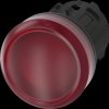 3SU1001-6AA20-0AA0 Indicator light, 22 mm, round, plastic, red, lens, smooth