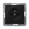 IMPRESJA Gniazdo pojedyncze z uziemieniem czarny metalik GP-1YZ/m/33 OSPEL