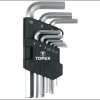 Zestaw kluczy imbusowych 1,5-10 mm 9 szt - Topex 35D955
