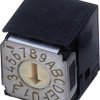 Encoding rotary switch, 16 pole, hexadecimal, angled, 100 mA/5 VDC, SA-7051A