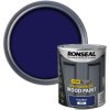 Ronseal 39397 10 Year Weatherproof Wood Paint Royal Blue Satin 750ml
