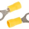 Zacisk oczkowy rozmiar przewodu 6.6mm² Ø , M8 izolowany średnica wew 8.33mm Żółty TE Connectivity