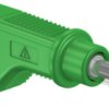 4 mm plug, screw connection, 2.5 mm², CAT II, green, 66.9328-25