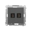 SIMON 55 Gniazdo HDMI podwójne grafitowy mat TGHDMI2.01/116 KONTAKT SIMON