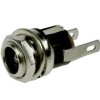 Gniazdo panelowe DC 2.1/5.5, metalowe